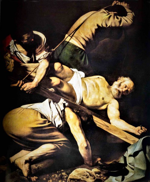 Caravaggio, The Martyrdom of St. Peter, Cerasi Chapel, Basilica of Santa Maria del Popolo