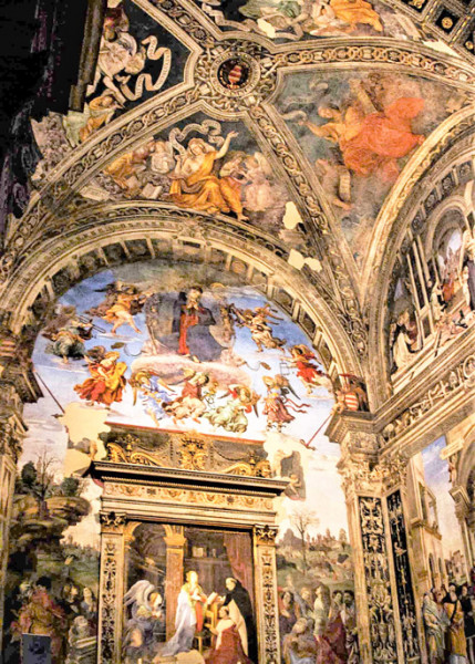 Bazylika Santa Maria sopra Minerva, kaplica Carafy, freski Filippo Lippi