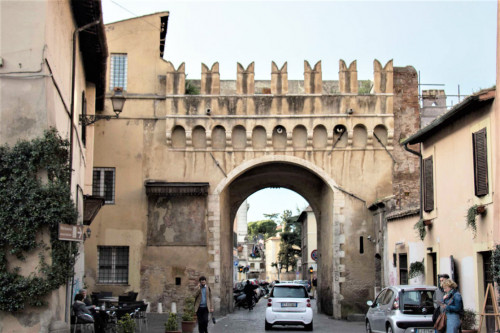 Porta Settimiana in the Trastevere district