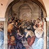Church of Santi Cosma e Damiano, fresco with St. Francis in the monastery cloisters