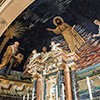 Church of Santi Cosma e Damiano, mosaic with a row of lambs at the base of the apse