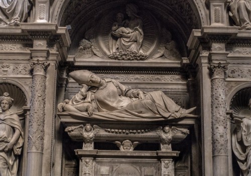 Andrea Sansovino, tombstone of Cardinal Ascanio Sforza, Basilica of Santa Maria del Popolo