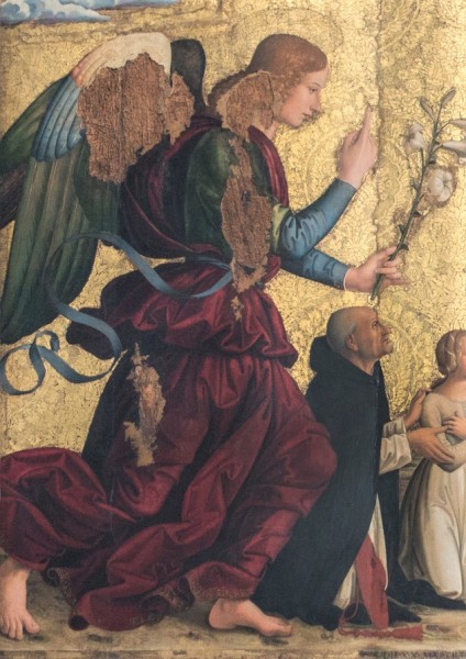 Zwiastowanie, fragment, Antoniazzo Romano, bazylika Santa Maria sopra Minerva