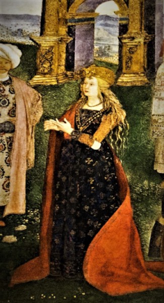 Alleged portrait of Lucretia Borgia, fragment, frescos by Pinturicchio, Borgia Apartments, Apostolic Palace