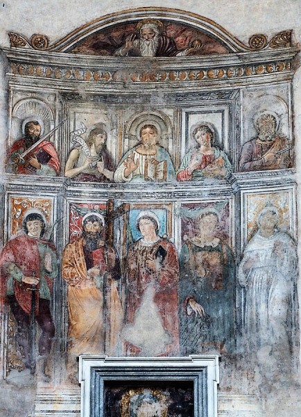Frescos in the apse of the temple of Hercules (the former Church of San Stefano)
