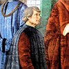 Bartolomeo Platina, fragment fresku Sykstus IV powołuje Bartolomea Platinę na prefekta Biblioteki Watykańskiej, Melozzo da Forlì, Pinacoteca Vaticana