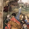 Kaplica Carafy, apostołowie przy grobie Marii (detal), Filippino Lippi, bazylika Santa Maria sopra Minerva