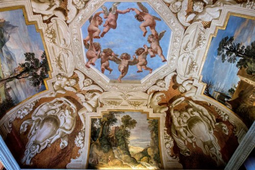 Casino Ludovisi,fireplace room (Stanza del Caminetto), ceiling painting, XVII century