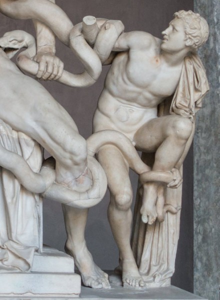 Grupa Laokoona, Musei Vaticani, fragment