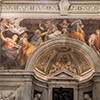 Kaplica Chigi, po lewej domniemany portret Imperii, kościół Santa Maria della Pace