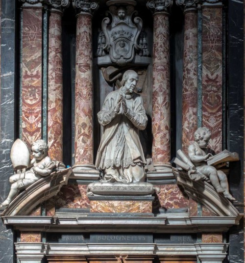 Francesco Cavallini, tombstone of Giorgio Bolognetti, Church of Santissimi nomi di Gesù e Maria