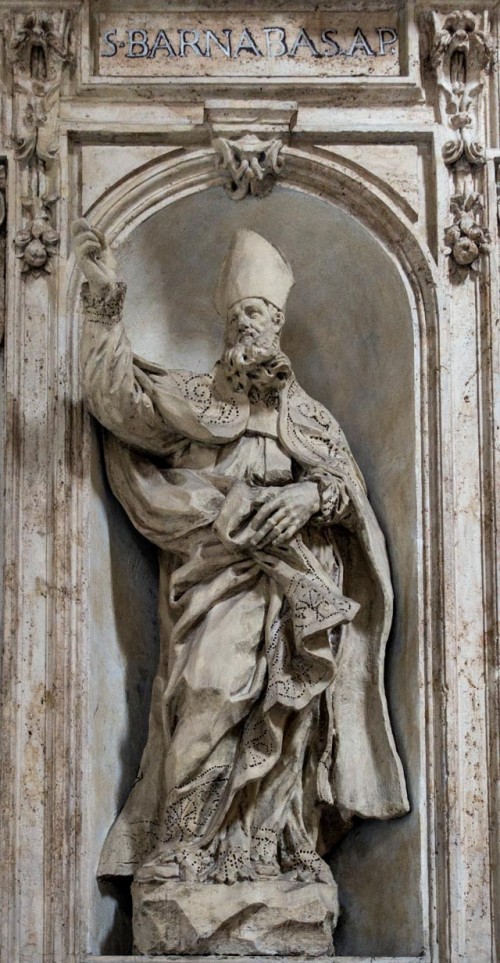 Francesco Cavallini, statue of St. Barnabas in the ambulatory of the Basilica of San Carlo al Corso