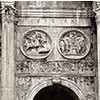 Triumphant Arch of Emperor Constantine the Great, medallion depicting Emperor Hadrian and frieze with the victorious battle of Constantine on Milvian Bridge