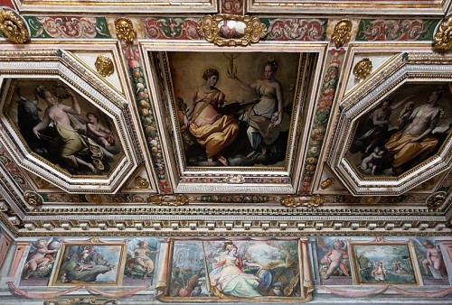 Willa Medici, casino - Sala delle Muse, freski Jacopo Zucchiego