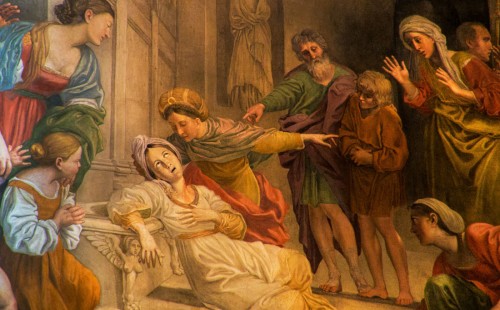 Śmierć św. Cecylii, Domenichino, kaplica św. Cecylii w kościele San Luigi dei Francesi
