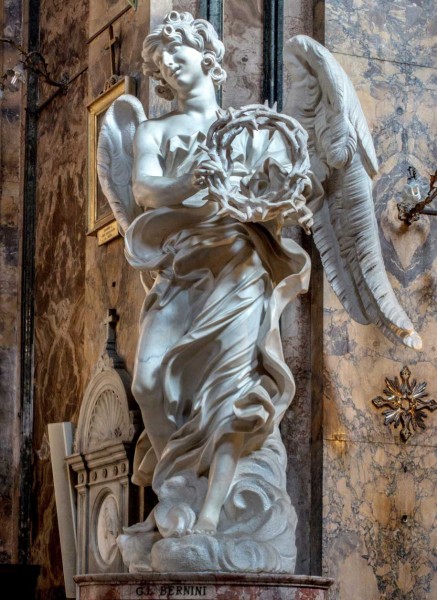 Anioł z koroną cierniową, Gian Lorenzo Bernini, kościół Sant'Andrea delle Fratte
