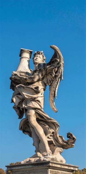 Bridge of the Holy Angel (Ponte Sant'Angelo), Angel with the Column, Antonio Raggi