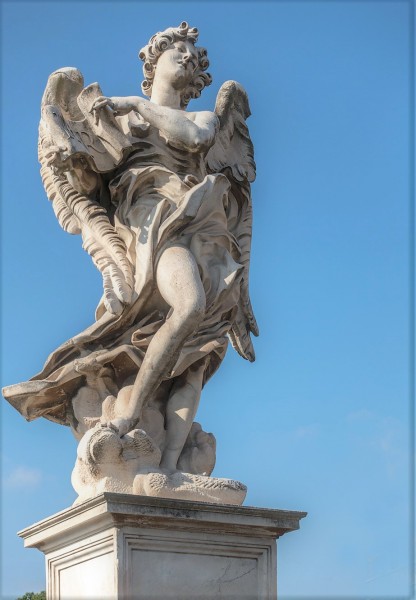 Bridge of the Holy Angel (Ponte Sant'Angelo), Angel with the Superscription, Giulio Cartari