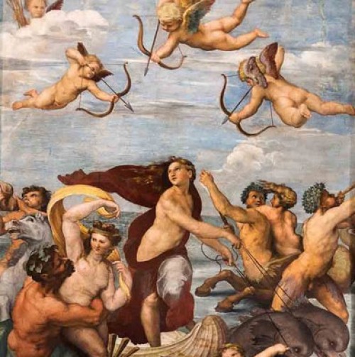 Triumph of Galatea, fresco, villa Farnesina, Raphael
