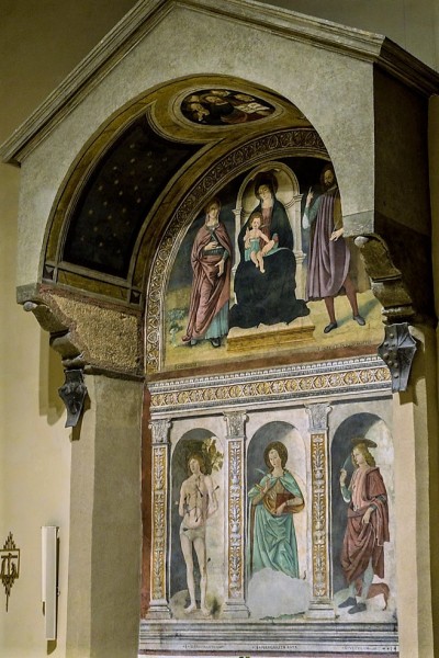 Antoniazzo Romano, Madonna Enthroned with the Infant Christ and Saint, Church of Santi Vito e Modesto