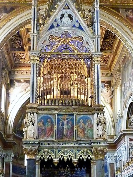 Antoniazzo Romano, paintings of the ciborium, Basilica of San Giovanni in Laterano