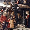 Antoniazzo Romano, Adoracja Dzieciątka przez św. Andrzeja i św. Wawrzyńca,Galleria Nazionale dell'Arte Antica, Palazzo Barberini,zdj. Wikipedia