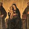 Antoniazzo Romano, Madonna z Dzieciątkiem między św. Antonim z Padwy i św. Franciszkiem z Asyżu, kościół Sant’Antonio dei Portoghesi