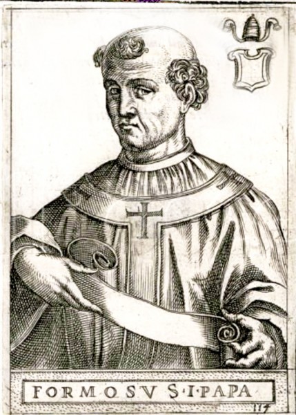 Papież Formozus, rycina z 1588 r., Cavallieri, zdj. Wikipedia