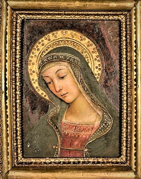 Madonna, fragment fresku, Pinturicchio, ok. 1492-1493 r., kolekcja prywatna