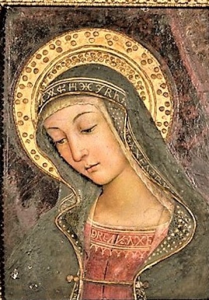Madonna (Madonna delle mani), portrait of Giulia Farnese, Pinturicchio, private collection