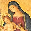 Madonna della Melagrana, Pinturicchio - jeden z domniemanych portretów Gulii Farnese,  Pinacoteca Nazionale, Siena