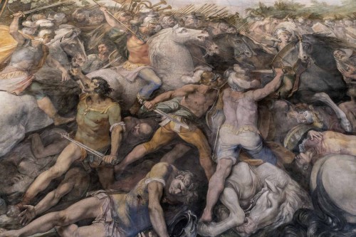 Giuseppe Cesari, fresco The Battle of Romans Against the Inhabitants of Veii and Fidenae (fragment), Sala degli Orazi e Curiazi, Musei Capitolini