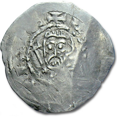 Silver papal coin from the times of Pope Agapetus II and Alberic II