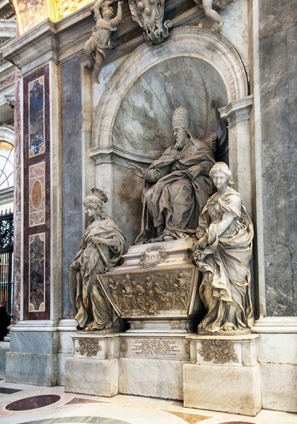 Pomnik nagrobny papieża Leona XI, Alessandro Algardi, bazylika San Pietro in Vaticano