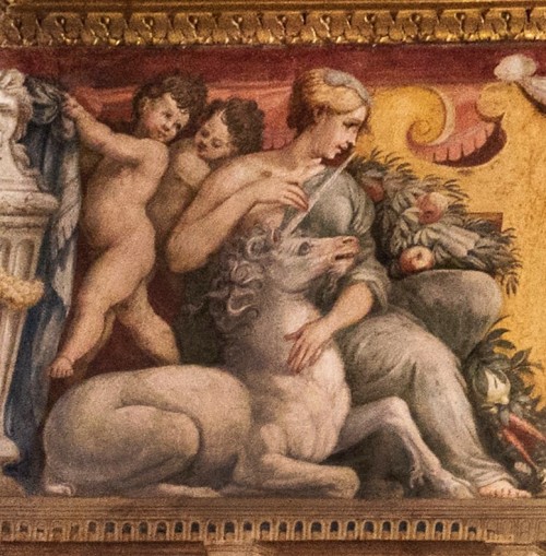 Domniemany portret Silvii Ruffini, Perin del Vaga, Sala Perseusza, zamek Sant'Angelo