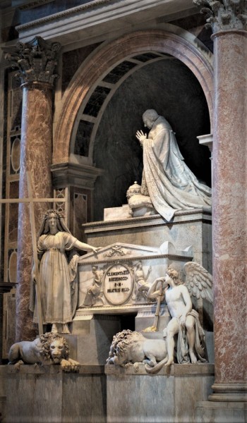 Antonio Canova, funerary monument of Pope Clement XIII, Basilica of San Pietro in Vaticano