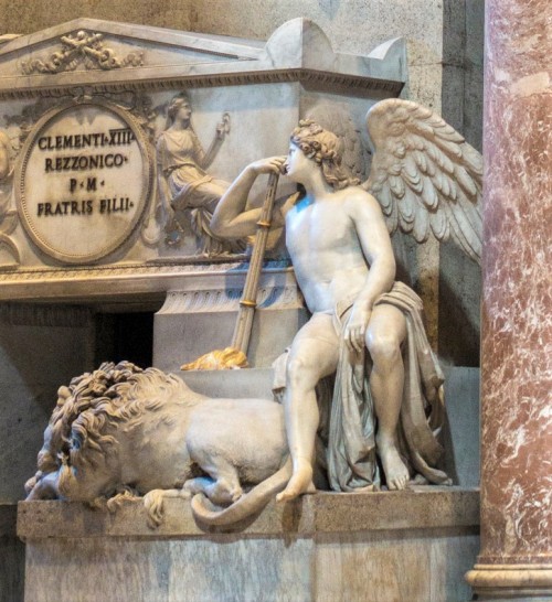 Funerary monument of Pope Clement XIII, fragment, Antonio Canova, Basilica of San Pietro in Vaticano