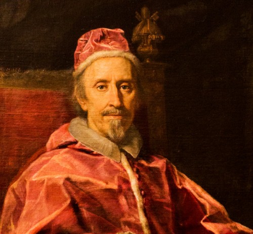 Portrait of Pope Clement IX, Carlo Maratti, fragment, Pinacoteka Vaticana - Musei Vaticani