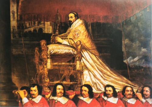 Papież Aleksander VII w trakcie procesji Corpus Dei, Giovanni Maria Morandi, Nancy, Musee des Beaux-Arts