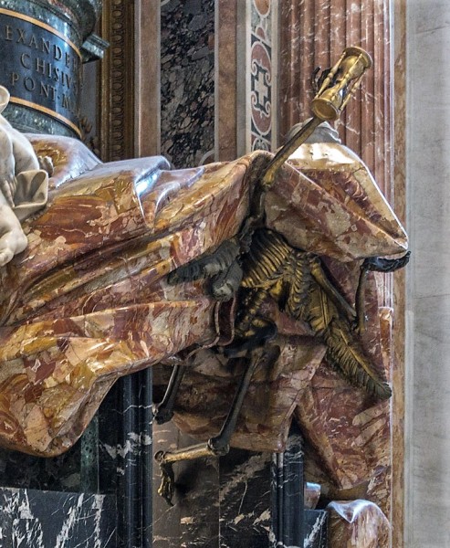 Pomnik nagrobny papieża Aleksandra VII, alegoria Prawdy, Gian Lorenzo Bernini, bazylika San Pietro in Vaticano
