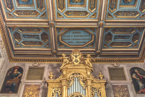 Choir and ceiling fragment with dedication to Cardinal Francesco Barberini