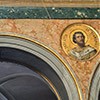 Medallions with images of saints of Irish origin, the interior of the church of Sant'Agata dei Goti