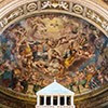 Interior of the church of Sant'Agata dei Goti, apse with frescoes depicting Gloria St. Agates, late 16th century