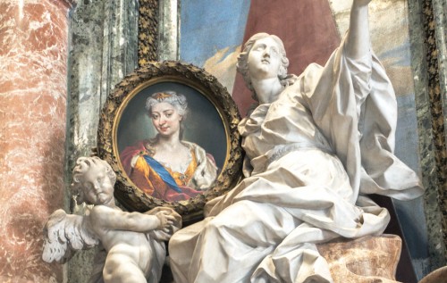 Pomnik nagrobny Marii Klementyny Sobieskiej, fragment, bazylika San Pietro in Vaticano