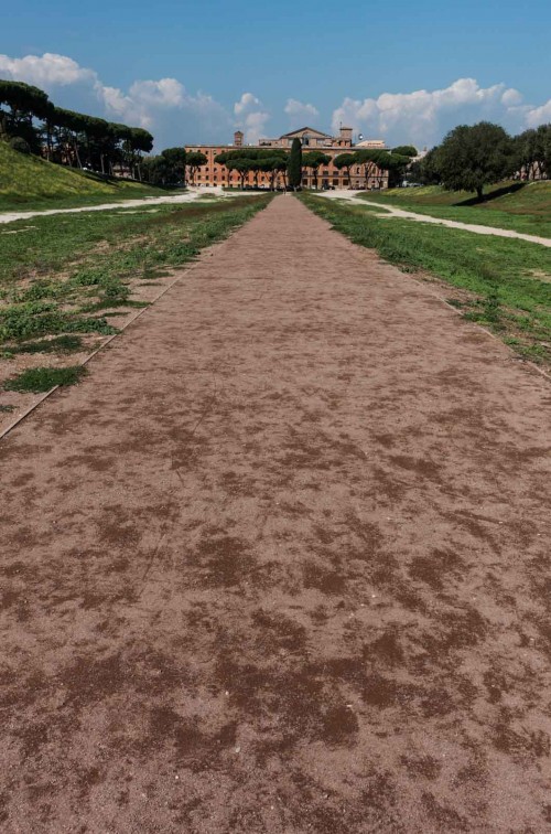 Circus Maximus, spina in the central part of the hippodrome, present-day view