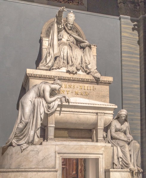 Pomnik nagrobny papieża Klemensa XIV, Antonio Canova, bazylika Santi Apostoli