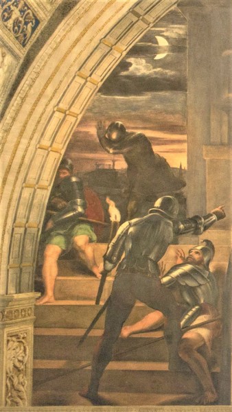 Uwolnienie św. Piotra z więzienia, fragment, Rafael i jego warsztat, Stanza di Eliodoro, pałac Apostolski