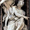 Habakkuk and the Angel, fragment, Gian Lorenzo Bernini, Chigi Chapel, Basilica of Santa Maria del Popolo