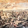The Battle of the Milvian Bridge, fragment, Raphael and Gulio Romano, Sala di Costantino, Stanze di Raffaello in the Apostolic Palace in the Vatican