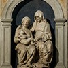 Andrea Sansovino, Święta Anna Samotrzeć, u góry fresk Rafaela - prorok Izajasz, bazylika Sant'Agostino